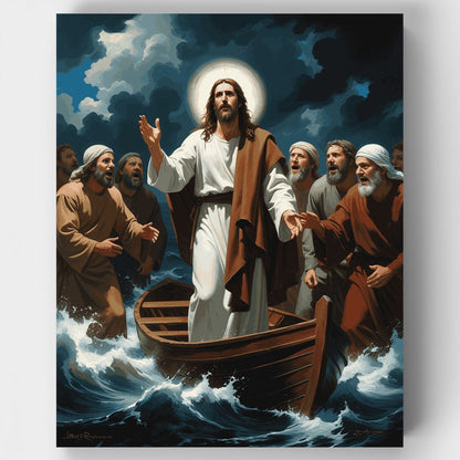 Jesus Calming the Storm - Paint by Numbers Kit