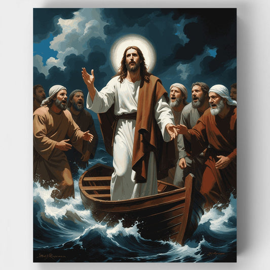 Jesus Calming the Storm - Paint by Numbers Kit