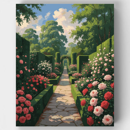 Rose Garden Path - Paint by Numbers Kit