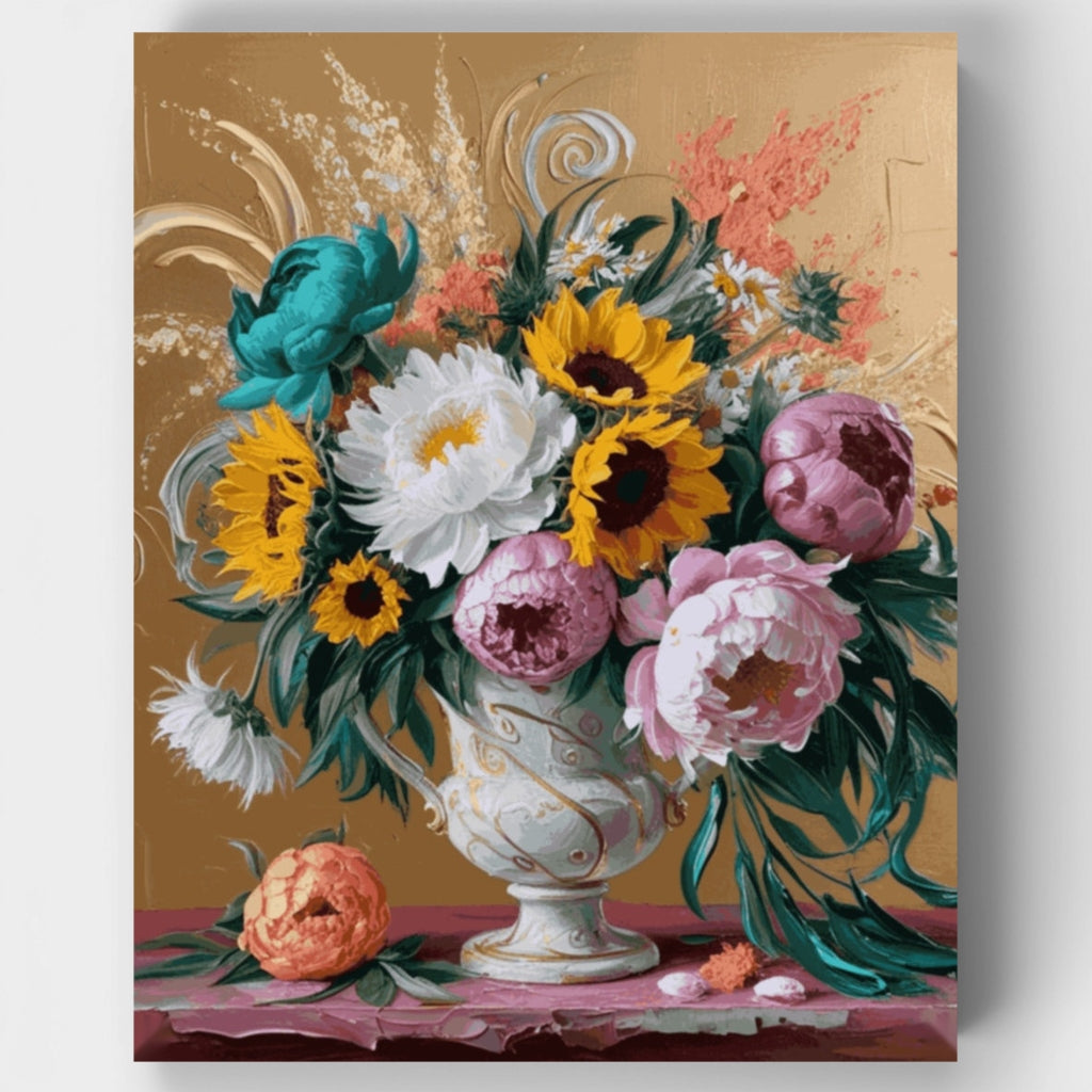 Ramo de peonías - Kit de pintura por números — Estándar