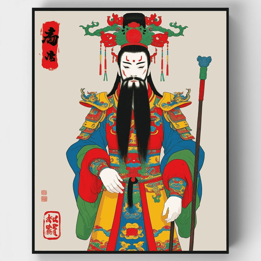 Chinese Emperor in Traditional Robes - Paint by Numbers Kit