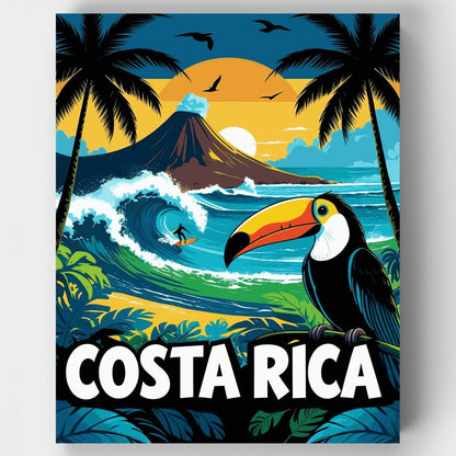 Tropical Costa Rica Paradise - Paint by Numbers Kit