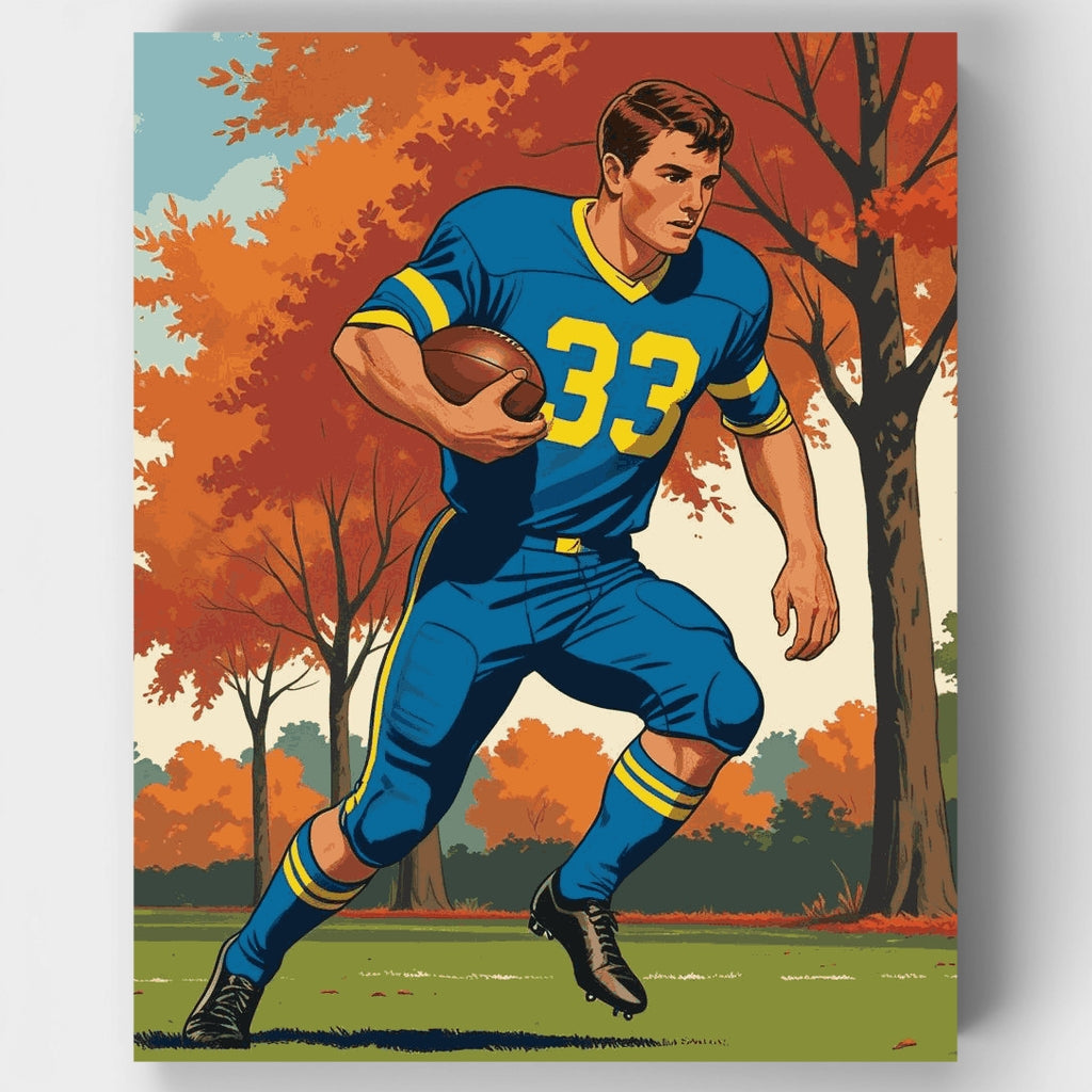 Autumn Football Runner - Paint by Numbers Kit