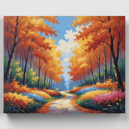 Autumn Forest Pathway - Paint by Numbers Kit