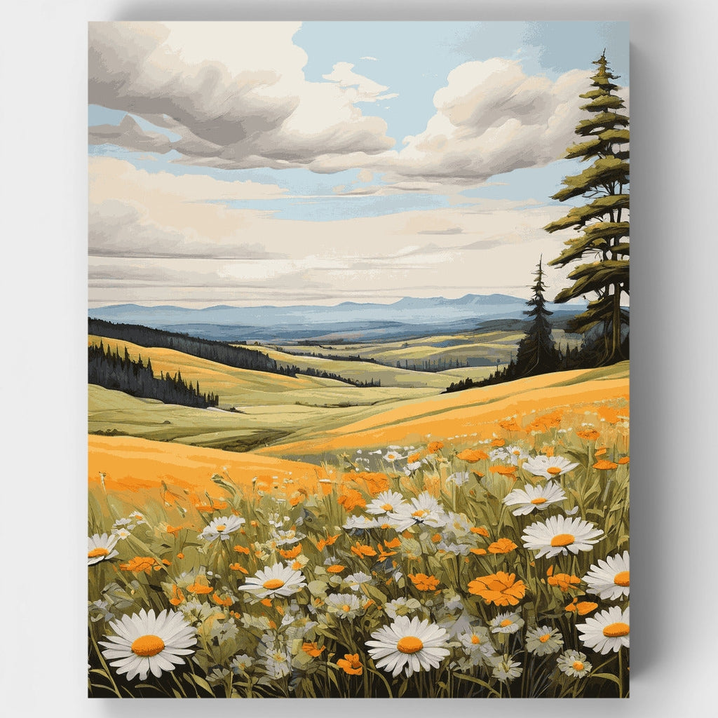 Serenidad en el prado dorado - Kit de pintura por números — Estándar