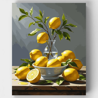 Lemon Still Life - Paint by Numbers Kit