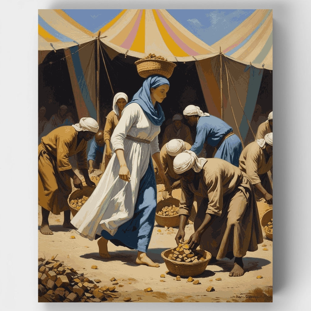 Escena de mercado en Oriente Medio - Kit de pintura por números — Estándar