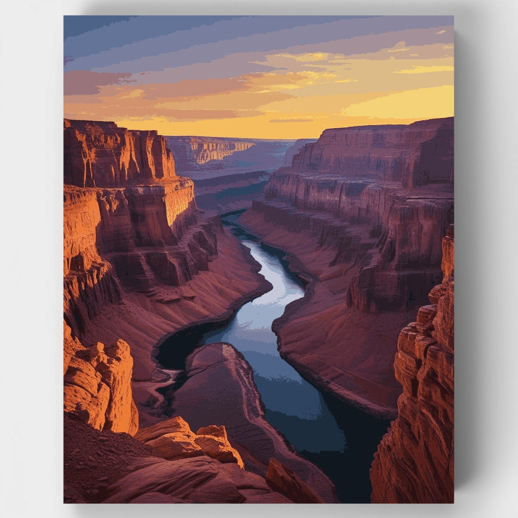 Grand Canyon Sunset River View - Paint by Numbers Kit