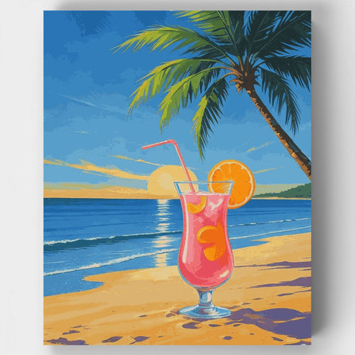 Tropical Sunset Cocktail - Paint by Numbers Kit