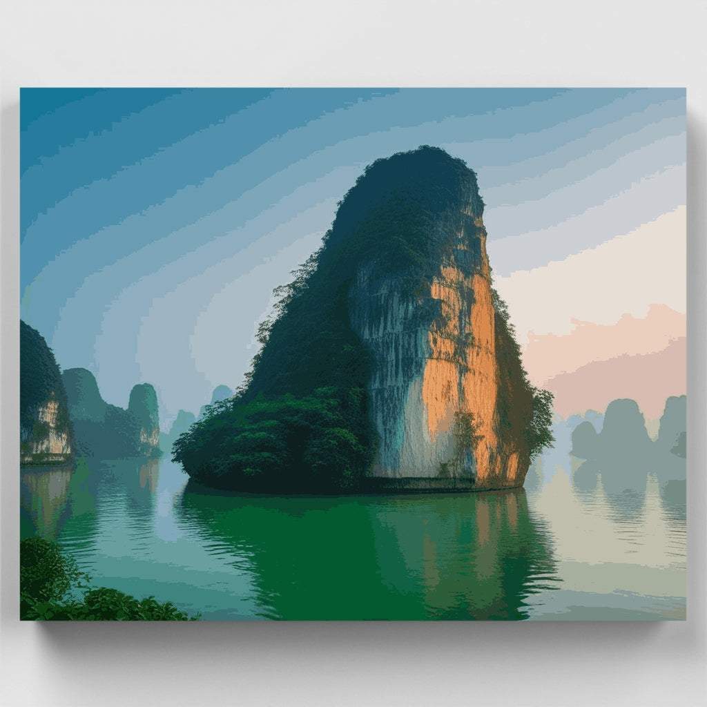 Halong Bay Limestone Karsts - Paint by Numbers Kit