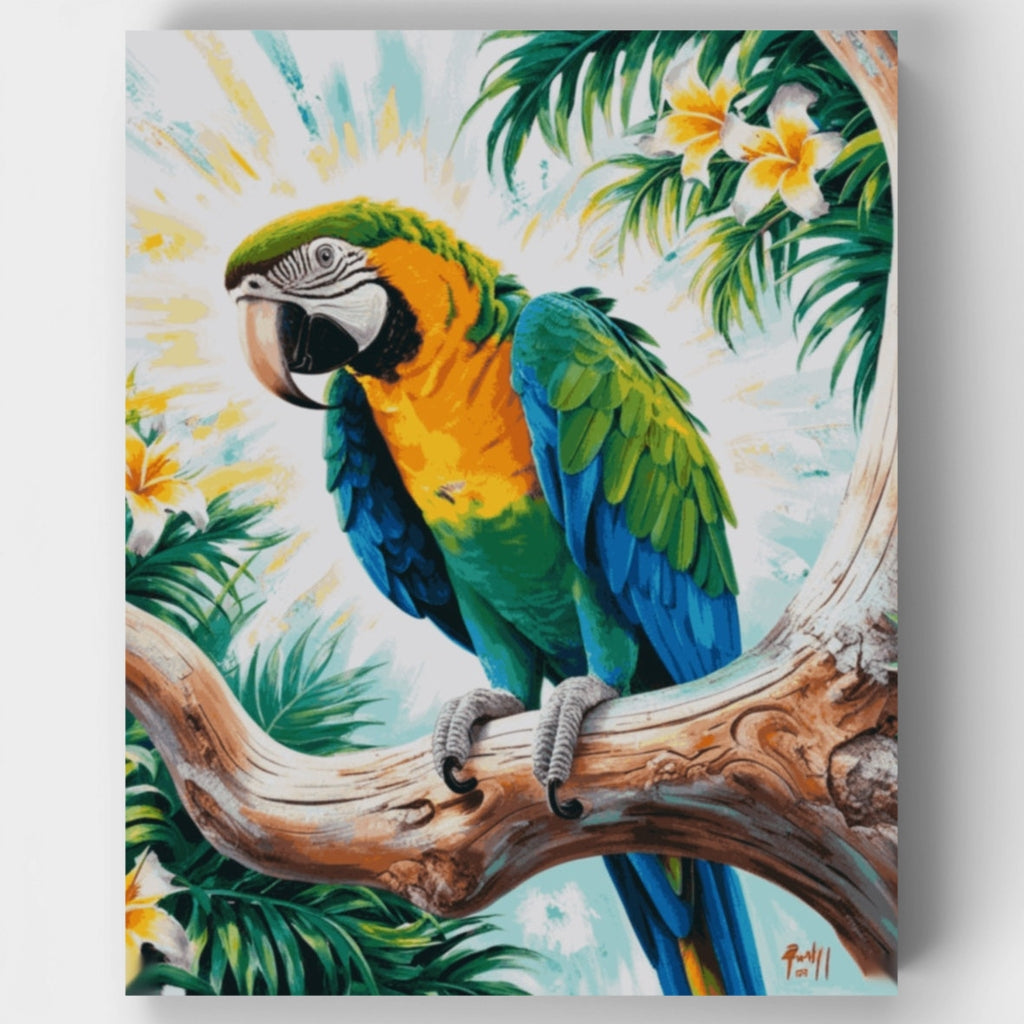 Loro vibrante: kit de pintura por números — Estándar