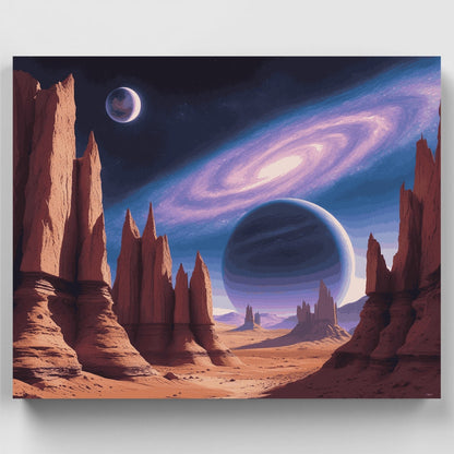 Alien Planet Landscape - Paint by Numbers Kit