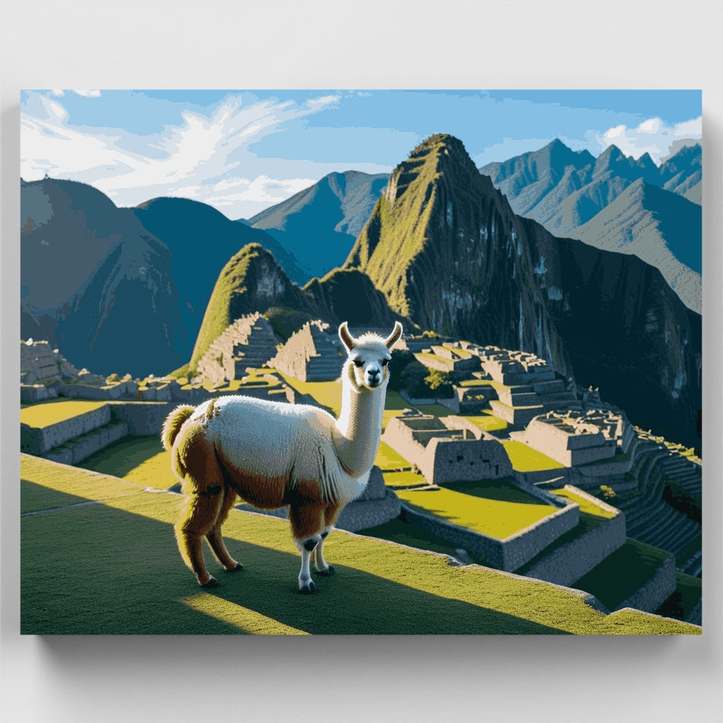 Machu Picchu Llama - Paint by Numbers Kit
