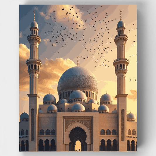 Grand Mosque at Sunset - Paint by Numbers Kit