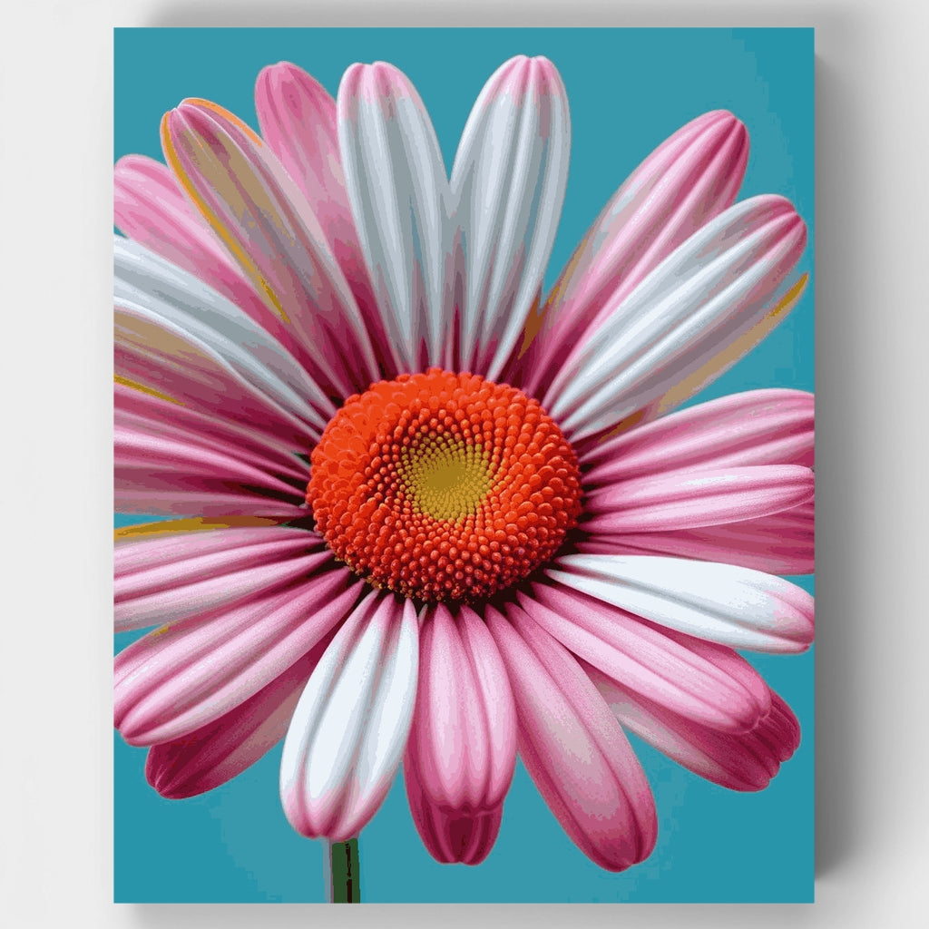 Kit de pintura por números - Margarita rosa — Estándar