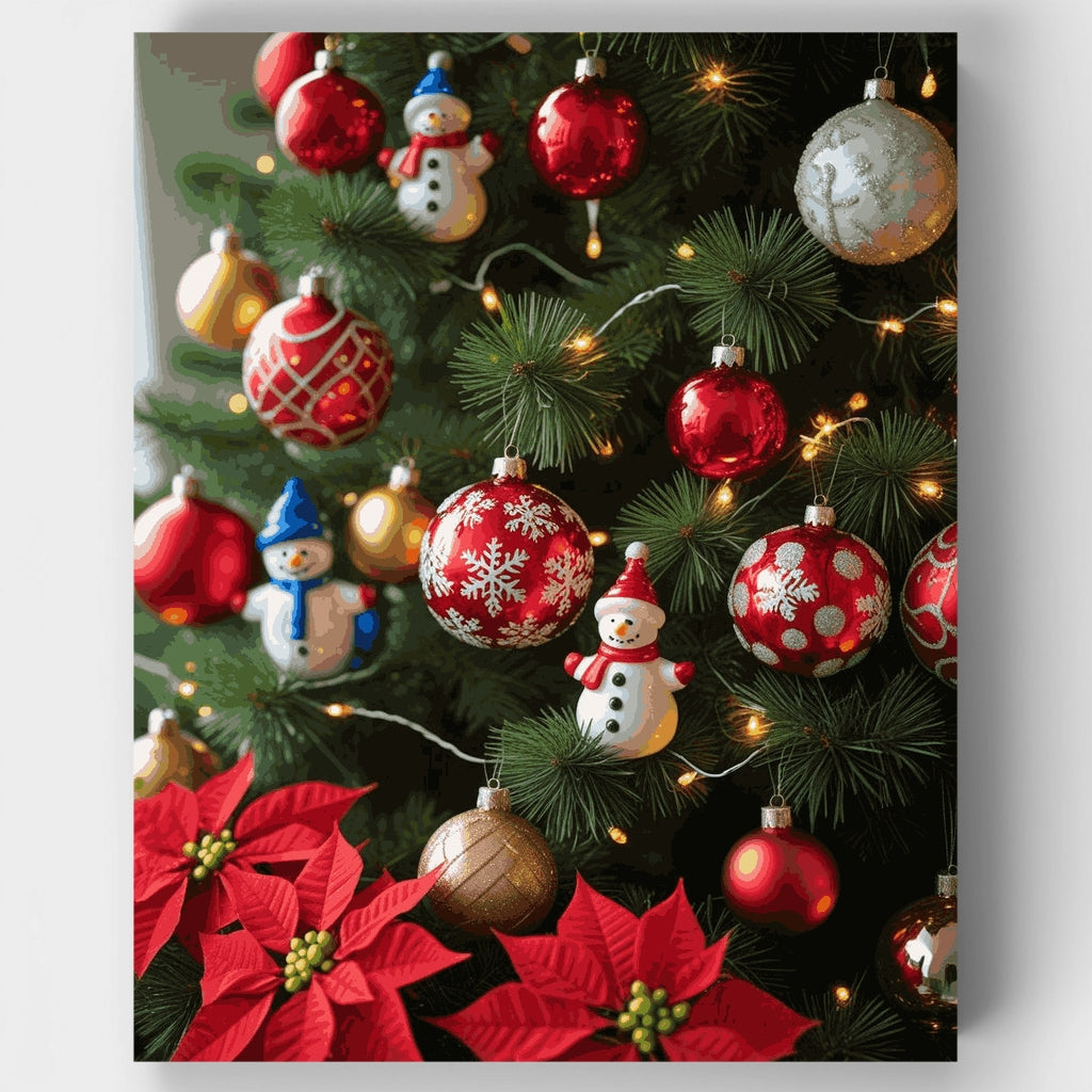 Adornos para árbol de Navidad: Kit de pintura por números — Estándar