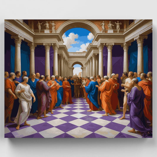 Ancient Roman Senate Gathering - Paint by Numbers Kit