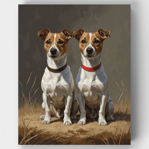 Two Jack Russell Terriers - Paint by Numbers Kit