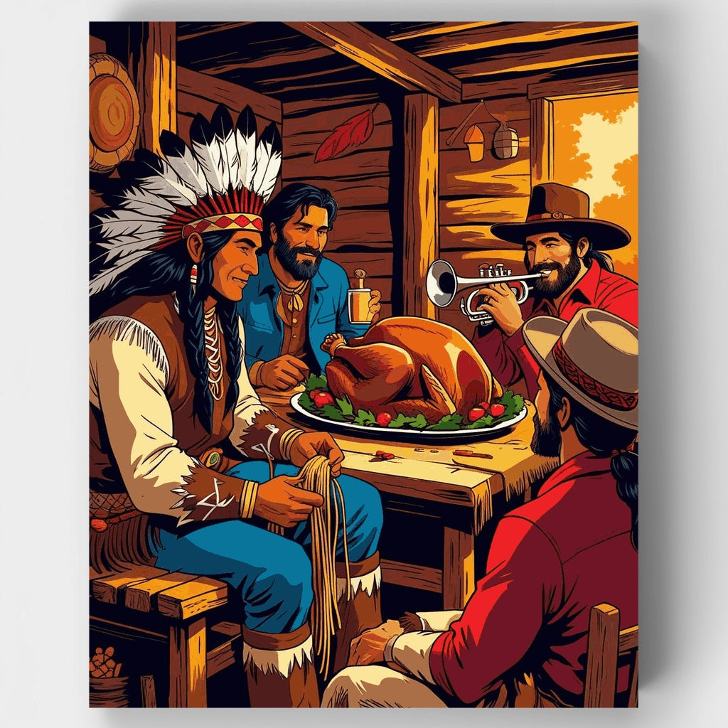 Thanksgiving Gathering - Paint by Numbers Kit