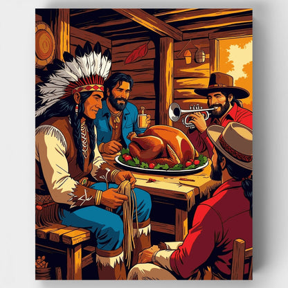 Thanksgiving Gathering - Paint by Numbers Kit