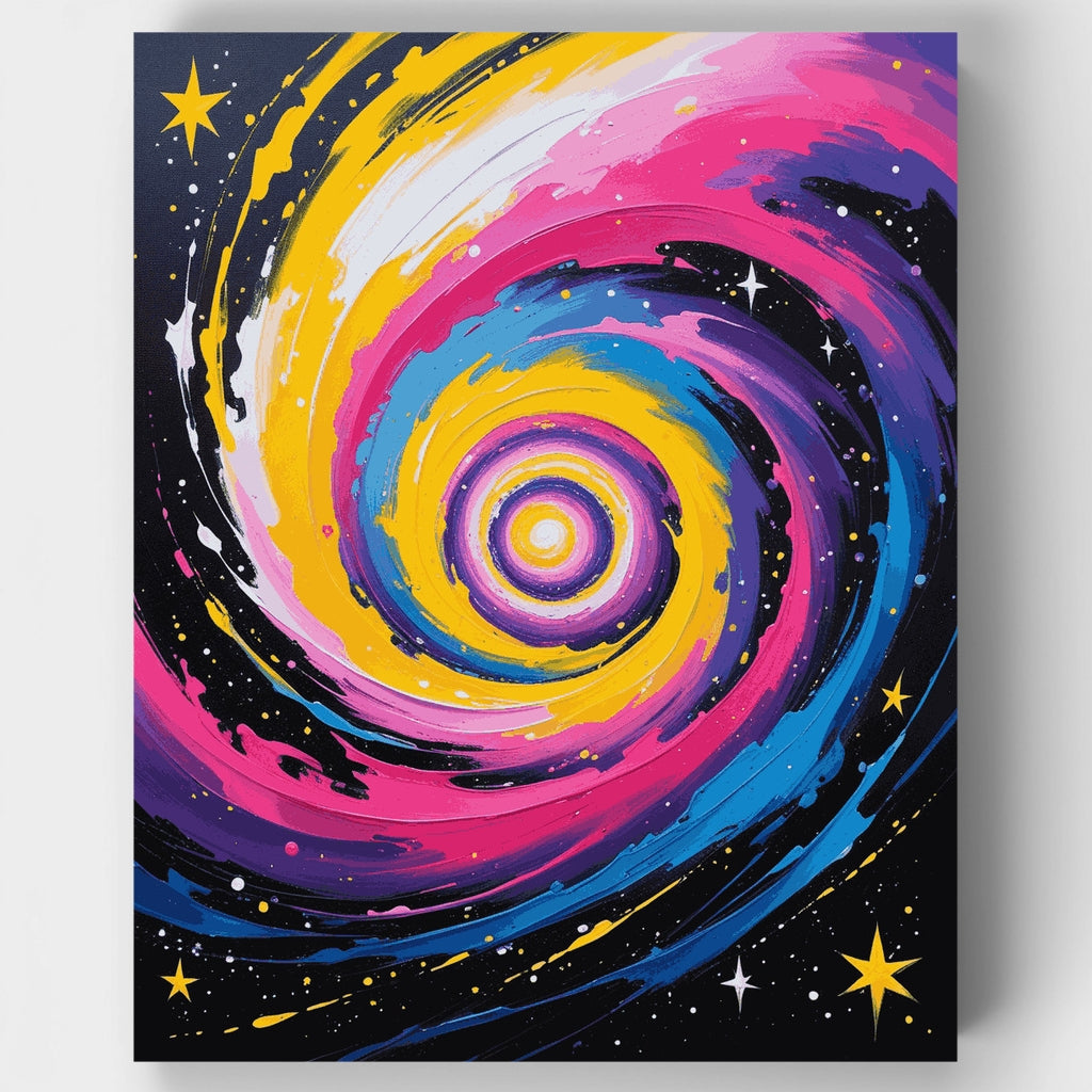 Colorful Galaxy Swirl - Paint by Numbers Kit