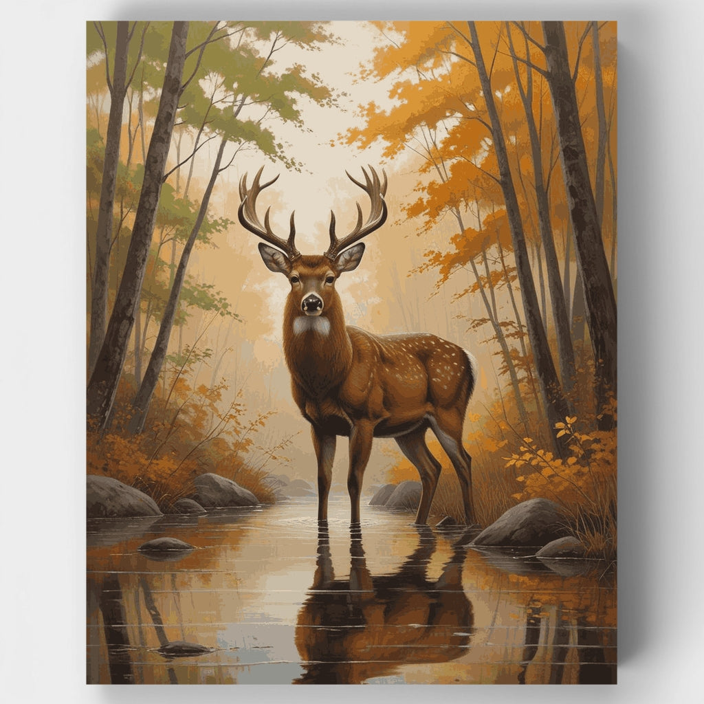 Majestic Deer in Autumn Forest - Paint by Numbers Kit