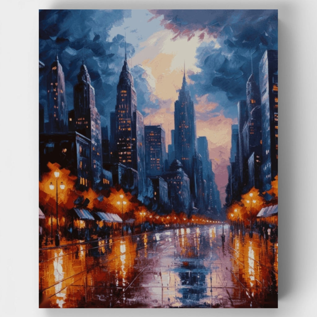 Nocturnal Cityscape - Paint by Numbers Kit