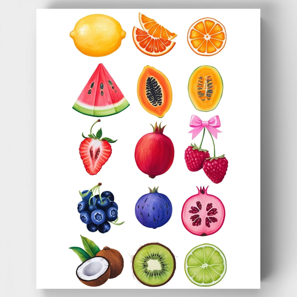 Tropical Fruit Medley - Paint by Numbers Kit