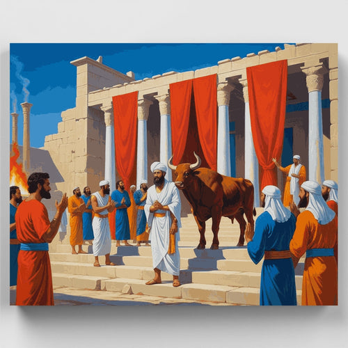 Ancient Temple Sacrifice - Paint by Numbers Kit