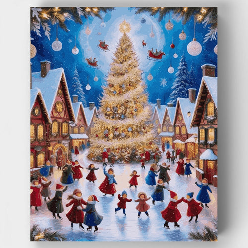 Christmas Village Celebration - Paint by Numbers Kit