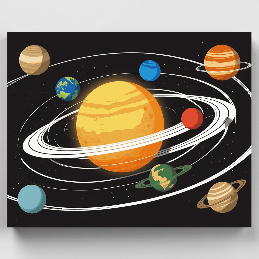Sistema solar planetario - Kit de pintura por números — Estándar