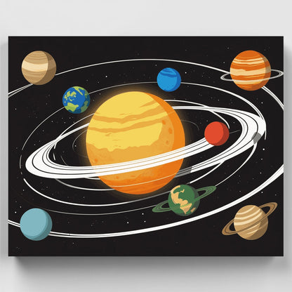Planetary Solar System - Paint by Numbers Kit