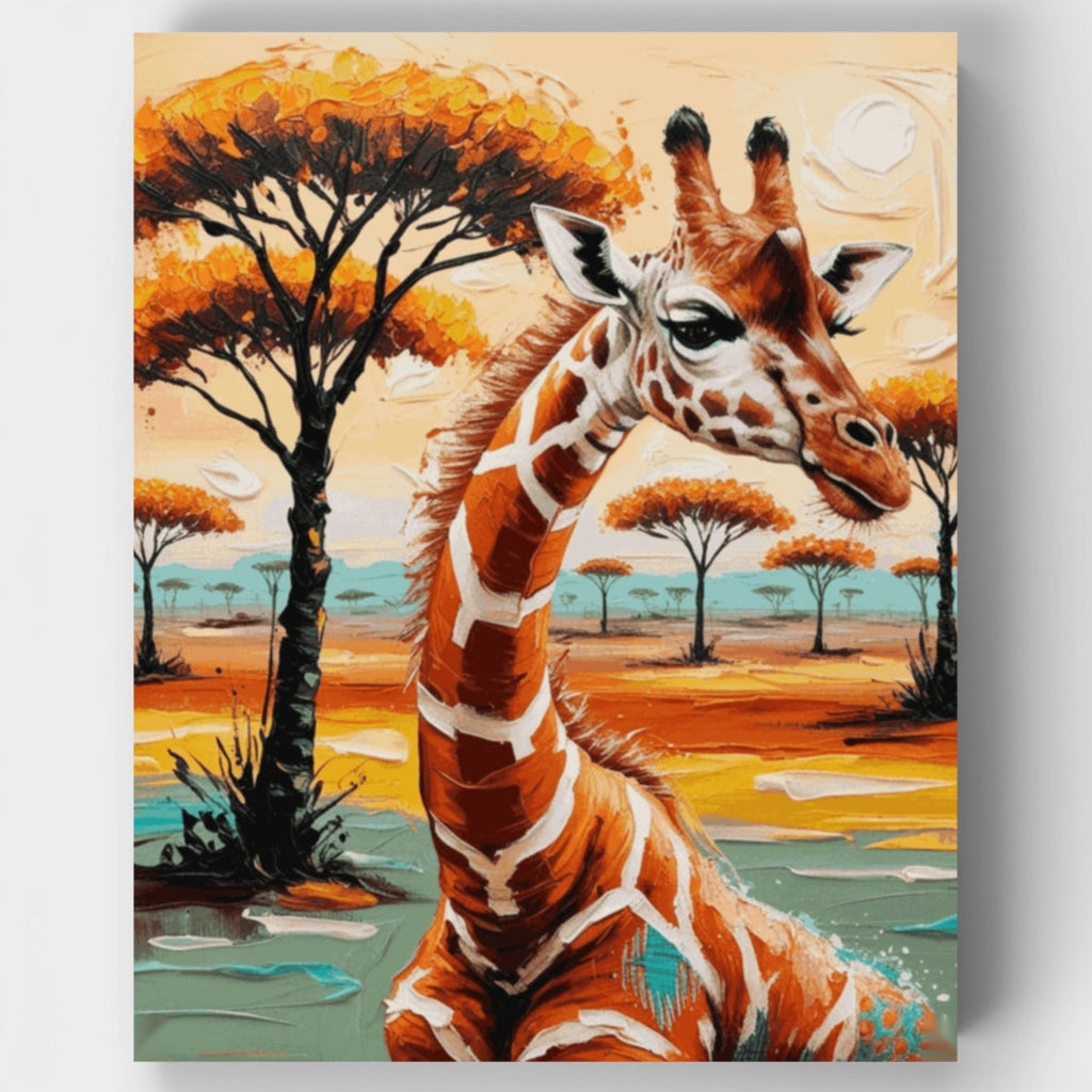 Jirafa caprichosa - Kit de pintura por números — Estándar