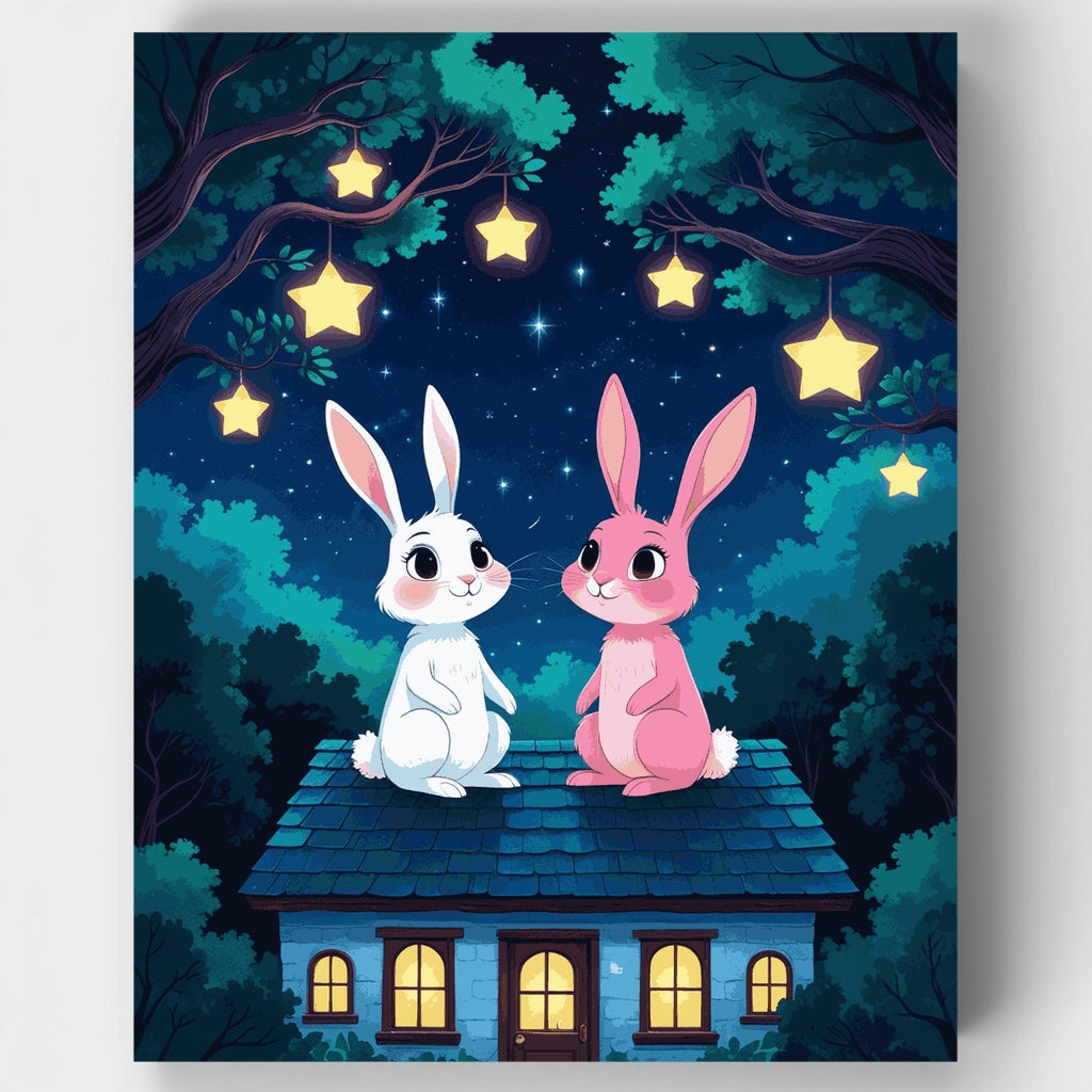 Starlit Bunnies - Paint by Numbers Kit