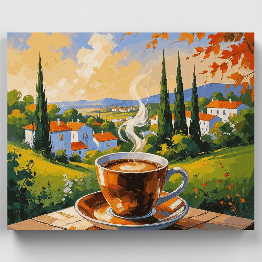 Tuscan Coffee Morning - Paint by Numbers Kit