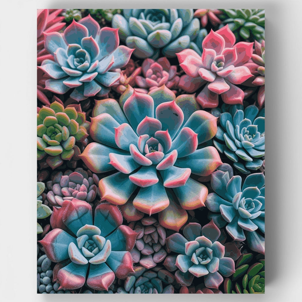 Pastel Succulent Paradise - Paint by Numbers Kit