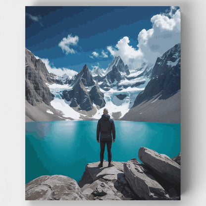 Alpine Glacier Lake Adventure - Paint by Numbers Kit