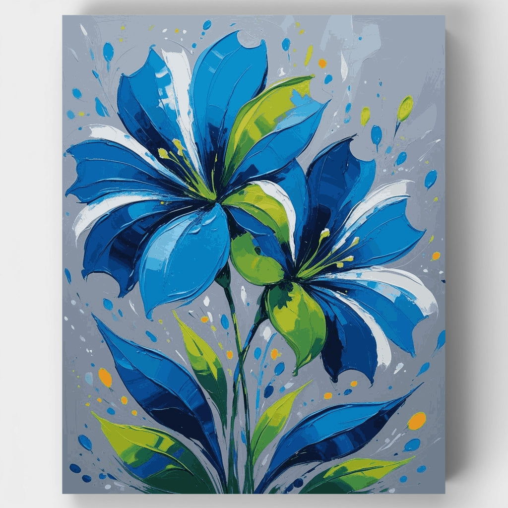 Lirios azules: Kit de pintura por números — Estándar