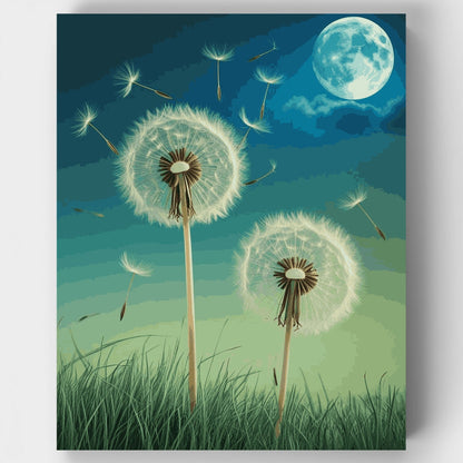 Moonlit Dandelions - Paint by Numbers Kit