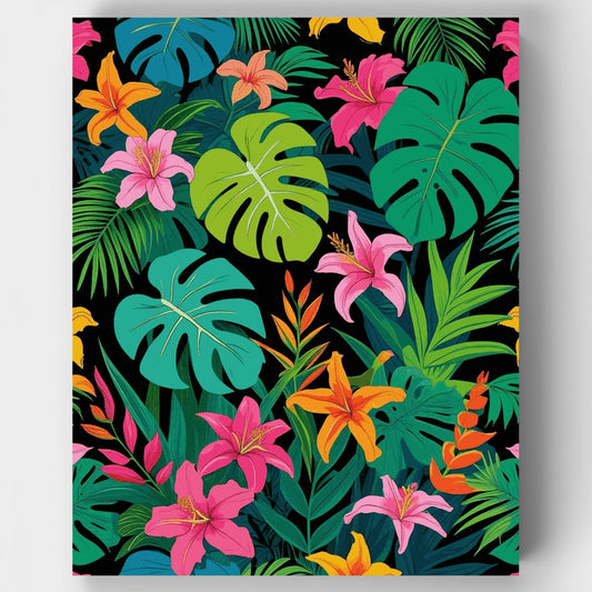 Tropical Paradise Floral - Paint by Numbers Kit