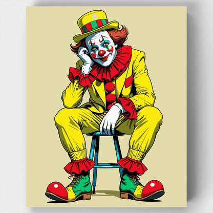 Vintage Circus Clown - Paint by Numbers Kit