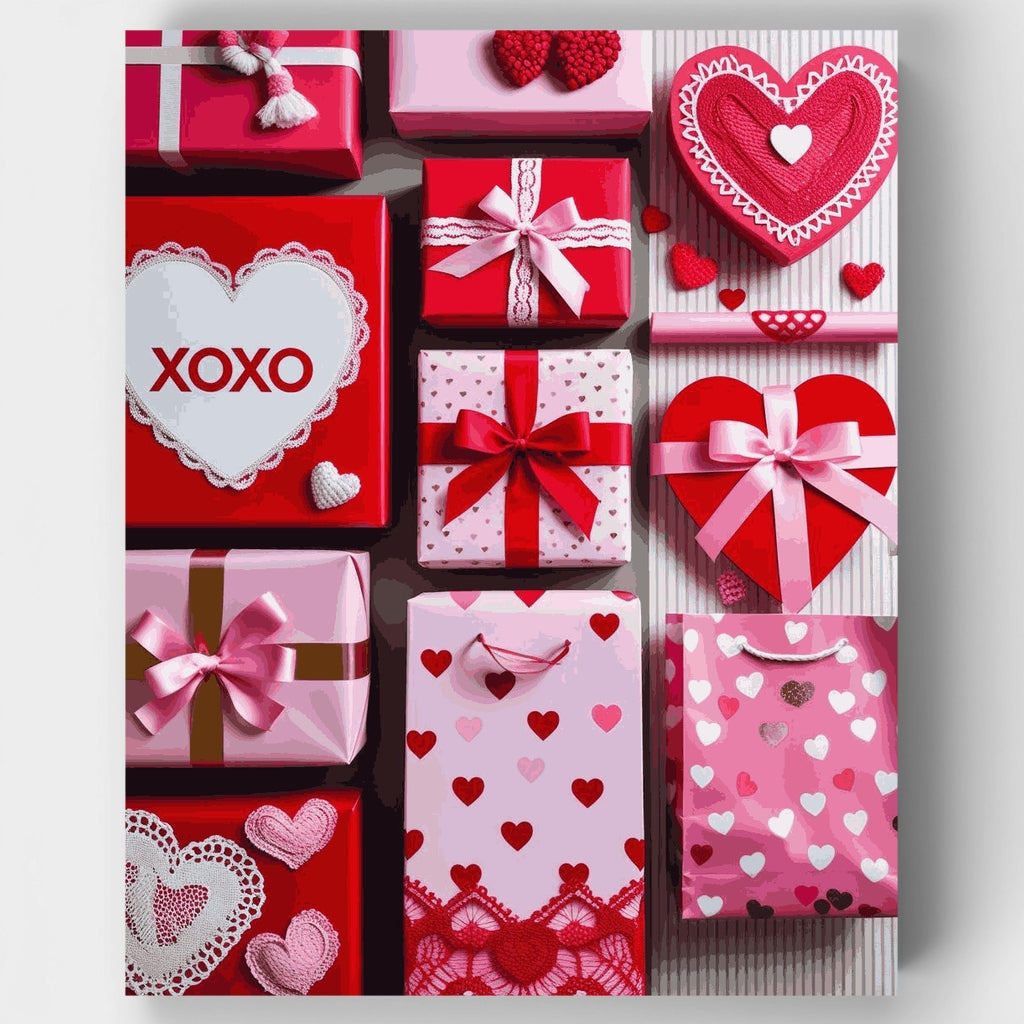 Colección de regalos para el Día de San Valentín - Kit de pintura por números — Estándar