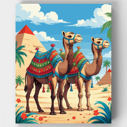 Desert Camels - Paint by Numbers Kit