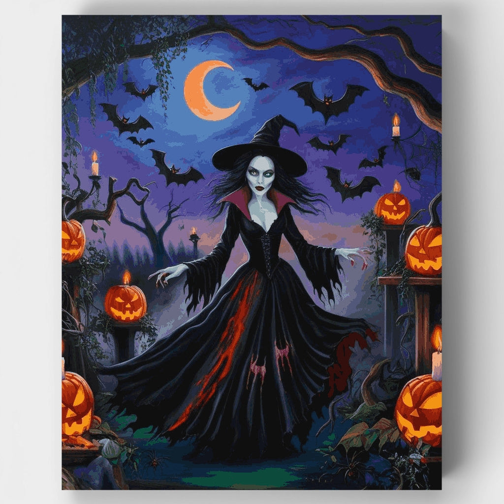 Hechizo de bruja de Halloween - Kit de pintura por números — Estándar