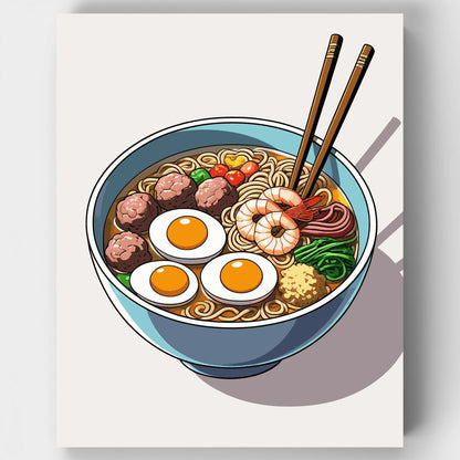 Hearty Ramen Bowl - Paint by Numbers Kit
