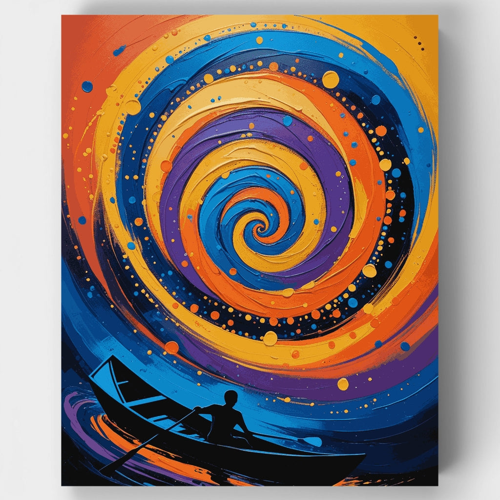 Kit de pintura por números: Viaje en espiral cósmica — Estándar