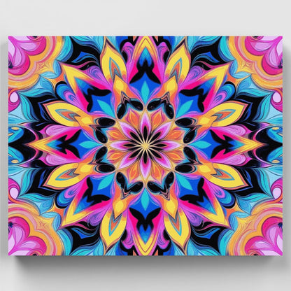 Electric Flame Mandala Burst - Paint by Numbers Kit