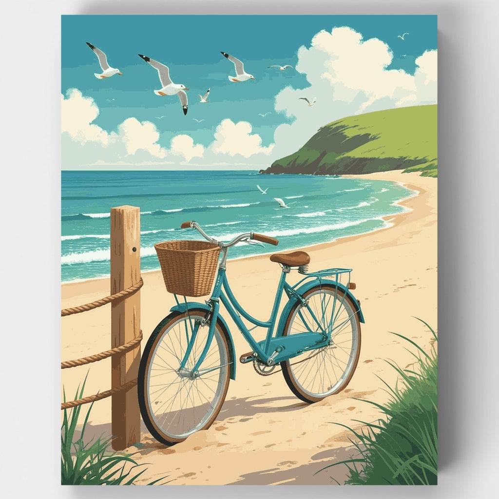 Coastal Bicycle Adventure - Paint by Numbers Kit