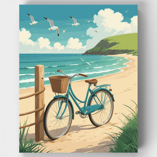 Coastal Bicycle Adventure - Paint by Numbers Kit