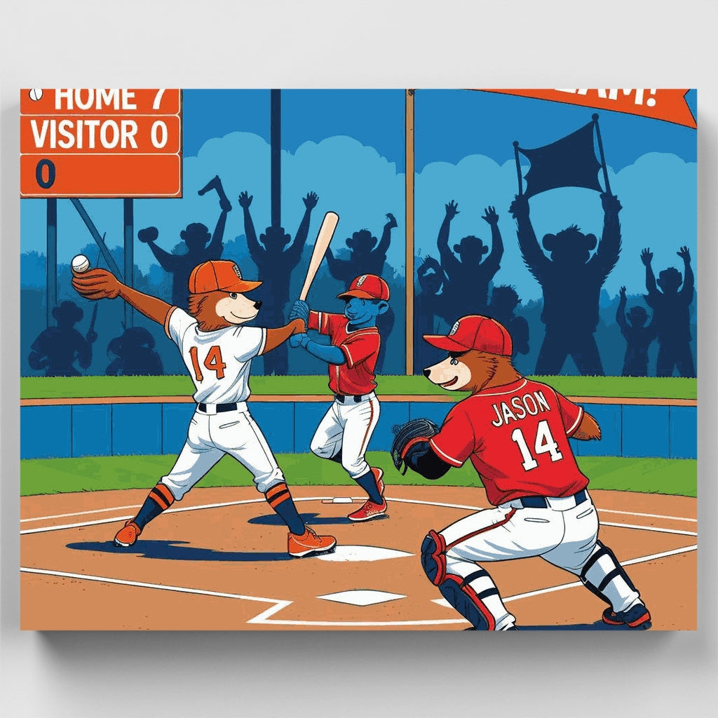 Juego de béisbol - Kit de pintura por números — Estándar
